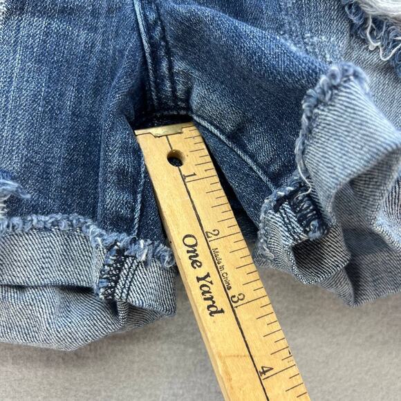 Kut from the Kloth Women's Blue The Madeline Boyfriend Shorts Size 4 Distressed - Picture 15 of 16
